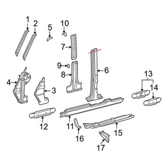 Mercedes-Benz OE - Pillars, Rocker & Floor - Center Pillar & Rocker