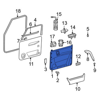 Mercedes-Benz OE - Rear Inner Door Interior Trim Panel