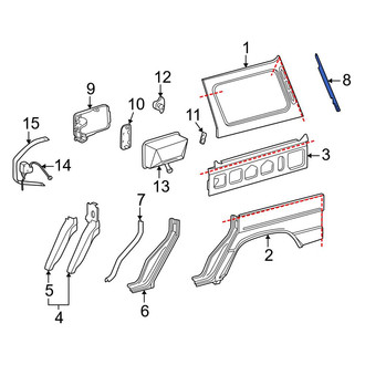 Mercedes-Benz OE - Right Body C-Pillar Baffle Plate