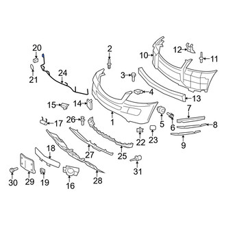 Mercedes-Benz OE - Front Parking Aid System Wiring Harness