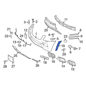Mercedes-Benz OE - Front Left Forward Wheel Arch Molding