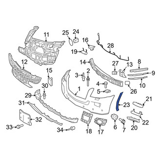Mercedes-Benz OE - Front Left Forward Wheel Arch Molding