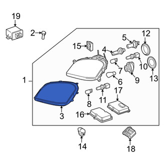 Mercedes-Benz OE - Front Right Headlight Seal