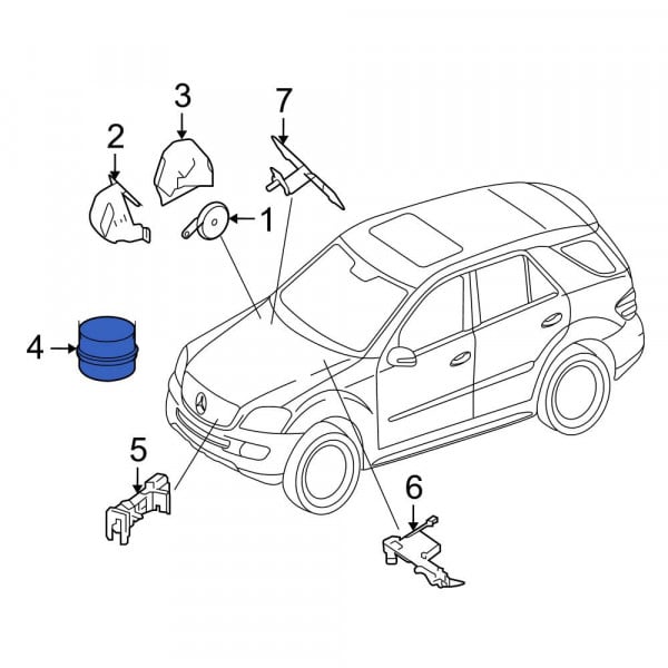 Mercedes-Benz OE 219820322664 - Anti-Theft Alarm Siren