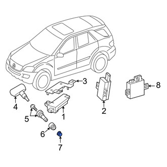 Mercedes-Benz OE - Tire Pressure Monitoring System (TPMS) Valve Stem Cap