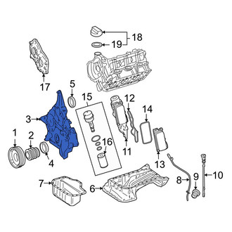 Mercedes-Benz OE - Left Upper Engine Timing Cover