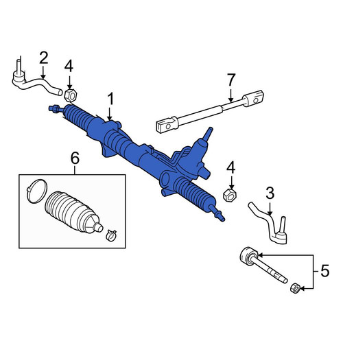 MercedesBenz OE 1644600500 Rack and Pinion Assembly
