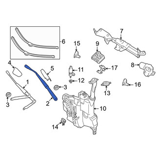 Mercedes-Benz OE - Front Left Wiper Arm