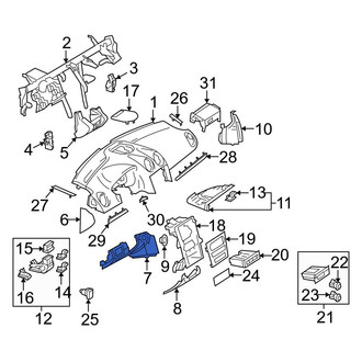 Mercedes-Benz OE - Left Instrument Panel Cover