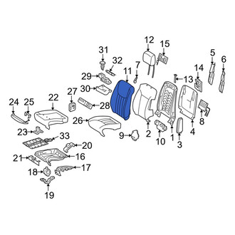 Mercedes-Benz OE - Front Left Seat Back Cushion Cover