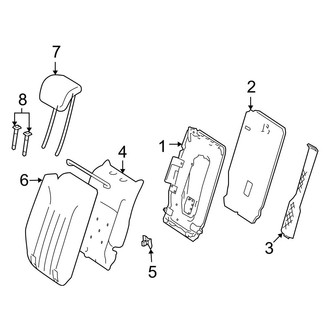 Mercedes-Benz OE - Seats & Tracks - Rear Seat Components (Right Section Only, Upper Components)