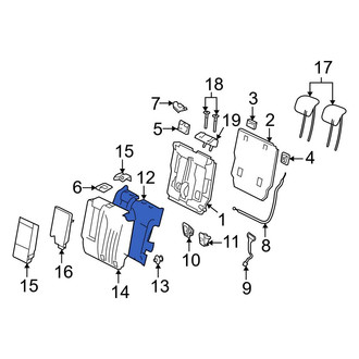 Mercedes-Benz OE - Center Left Seat Back Cushion