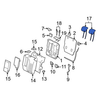 Mercedes-Benz OE - Center Left Outer Headrest