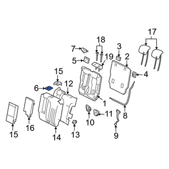 Mercedes-Benz OE - Center Left Seat Belt Trim Bezel