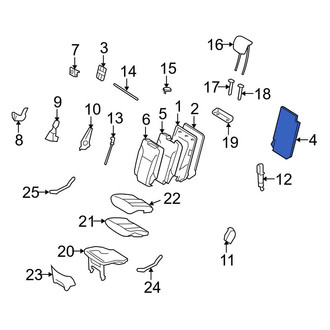 Mercedes-Benz OE - Rear Left Outer Seat Back Panel