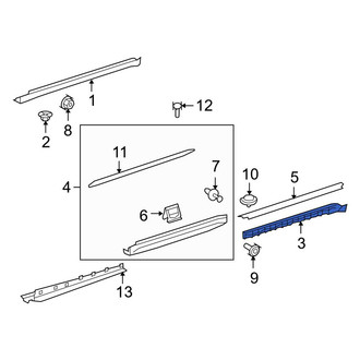 Mercedes-Benz OE - Rear Left Rocker Panel Molding Bracket