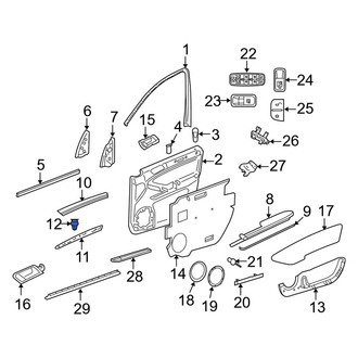 Mercedes-Benz OE - Liftgate Trim Panel Clip