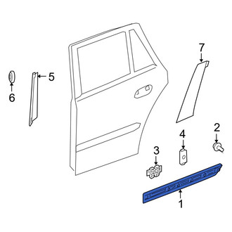 Mercedes-Benz OE - Rear Left Door Molding