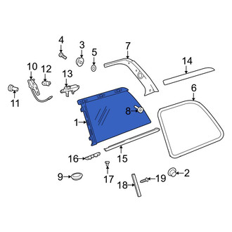Mercedes-Benz OE - Rear Left Quarter Glass