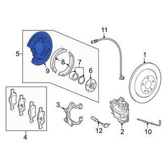 Mercedes-Benz OE - Rear Left Brake Dust Shield