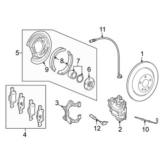 Mercedes-Benz OE - Rear Suspension - Brake Components