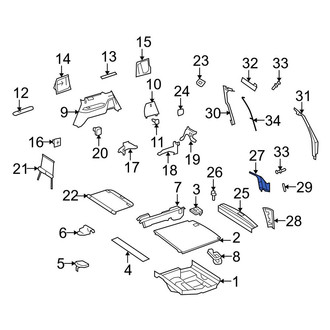 Mercedes-Benz OE - Right Upper Body D-Pillar Trim Panel