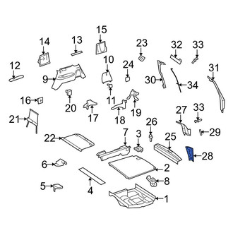 Mercedes-Benz OE - Right Upper Body D-Pillar Trim Panel