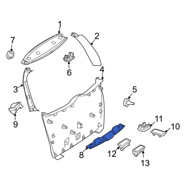 Exterior For Mercedes Genuine Liftgate Trim Cover 16474000309051
