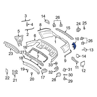 Mercedes-Benz OE - Rear Left Reflector Panel