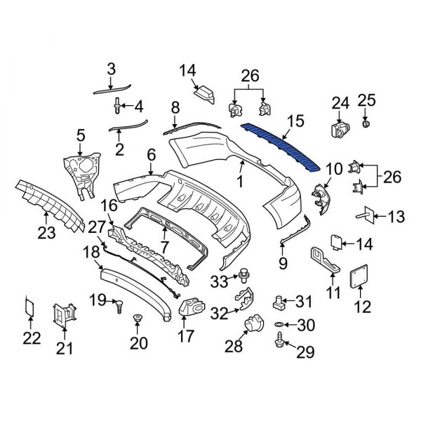 Mercedes-Benz OE 1648840190 - Rear Bumper Step Pad