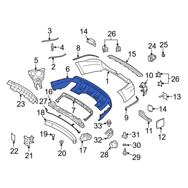 Mercedes-Benz OE 1648859125 - Rear Lower Bumper Cover