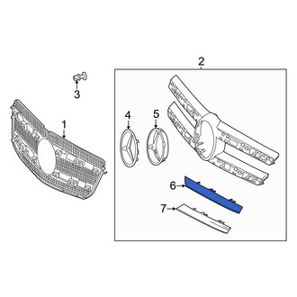 Mercedes-Benz OE - Front Left Upper Grille Molding