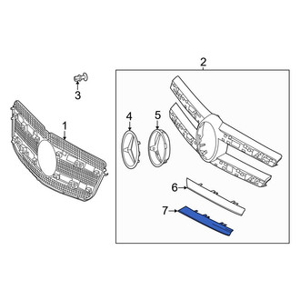 Mercedes-Benz OE - Front Left Lower Grille Molding