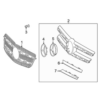 Mercedes-Benz OE - Front Bumper & Grille - Grille & Components (W/O AMG Package)