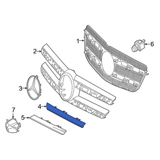 Mercedes-Benz OE - Front Left Upper Grille Molding