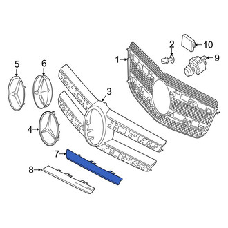 Mercedes-Benz OE - Front Left Upper Grille Molding