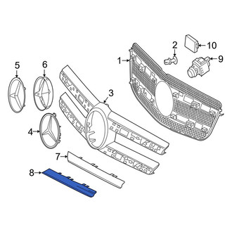 Mercedes-Benz OE - Front Right Lower Grille Molding