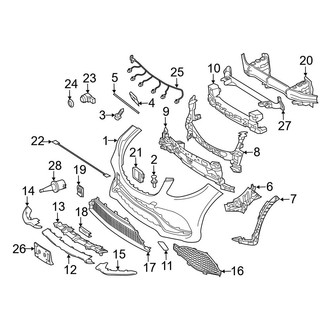 Mercedes-Benz OE - Front Bumper & Grille - Bumper & Components (4Matic)