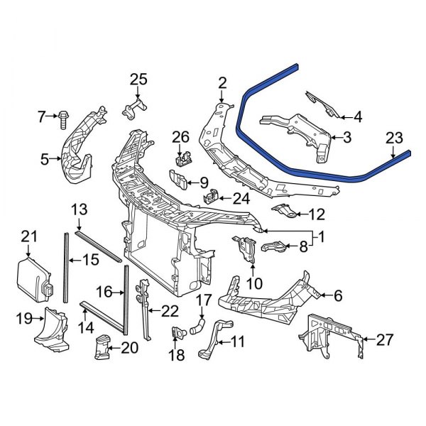 Radiator Support Access Cover Seal