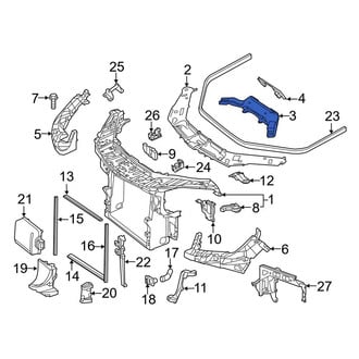 Mercedes Radiator Support Covers | Upper, Front — CARiD.com