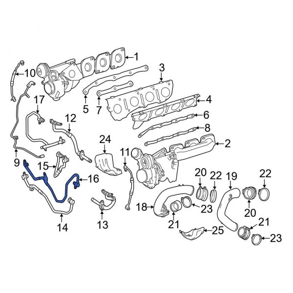 Turbocharger Coolant Line