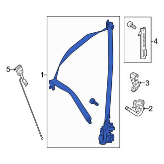 Mercedes-Benz OE - Center Left Seat Belt Lap and Shoulder Belt