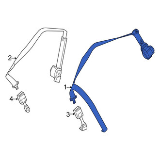 Mercedes-Benz OE - Center Left Seat Belt Lap and Shoulder Belt