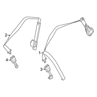 Mercedes-Benz OE - Restraint Systems - Rear Seat Belts (2nd Row Seats)