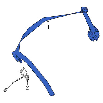 Mercedes-Benz OE - Rear Left Seat Belt Lap and Shoulder Belt
