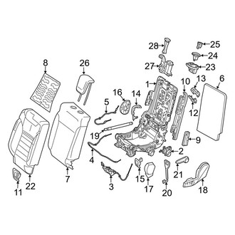 Mercedes-Benz OE - Seats & Tracks - Rear Seat Components (40% Side, Upper Components)
