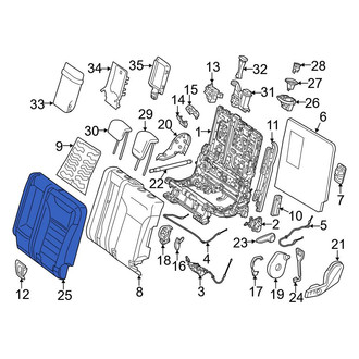 Mercedes-Benz OE - Center Left Seat Back Cushion Cover