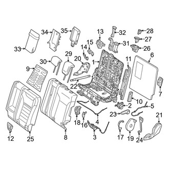 Mercedes-Benz OE - Seats & Tracks - Rear Seat Components (60% Side, Upper Components)
