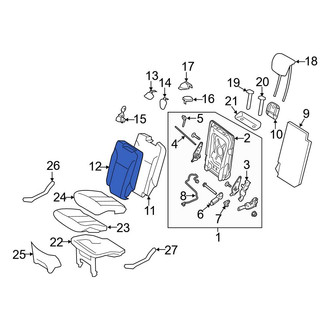 Mercedes-Benz OE - Center Left Seat Back Cushion Cover
