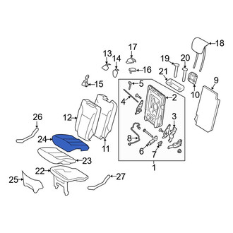 Mercedes-Benz OE - Front Right Seat Back Cushion Cover